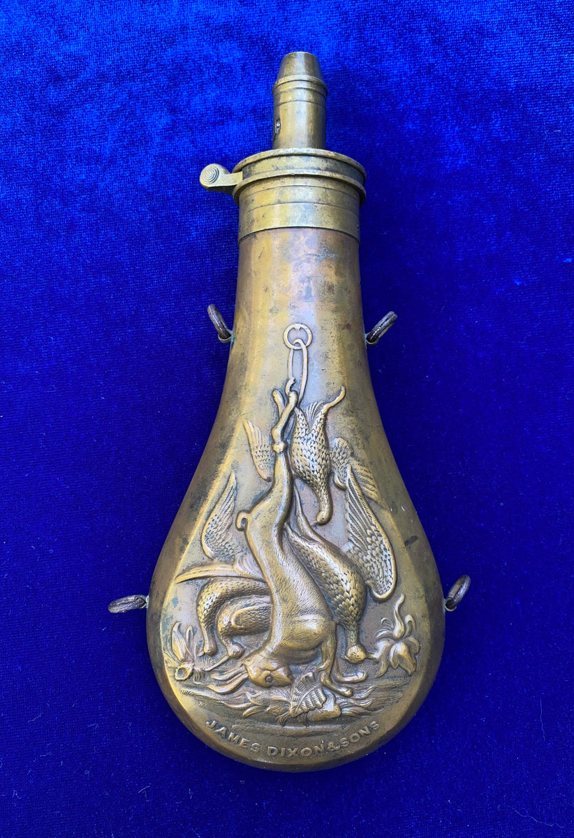 Antique Copper Black Powder Shot Flask by Dixon & Sons. Top Tube