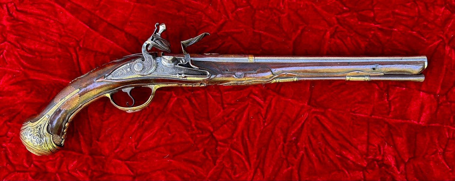 Brass Decorative Italian Flintlock Pistol