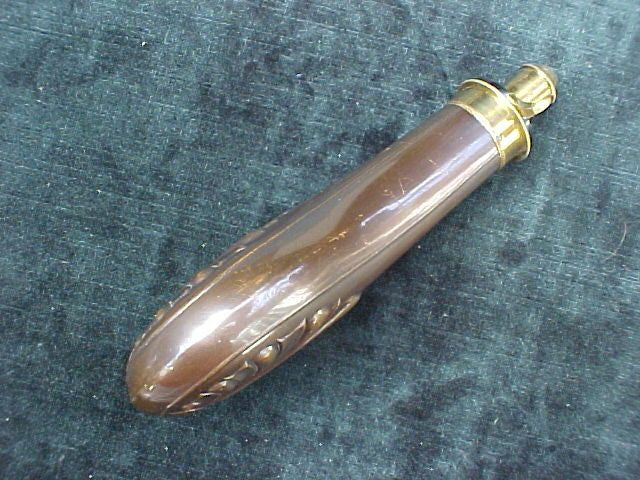 Reproduction Brass Black Powder Flask, Dixon & Sons Style