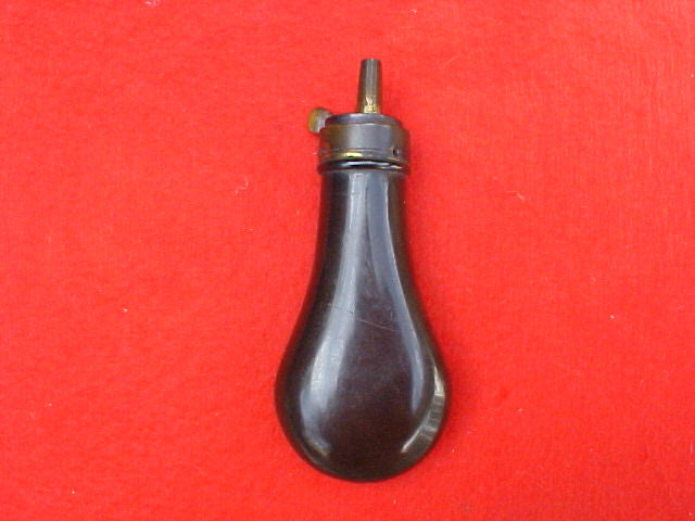 Pistol Size Hard Rubber Powder Flask, #1696 – Tortuga Trading