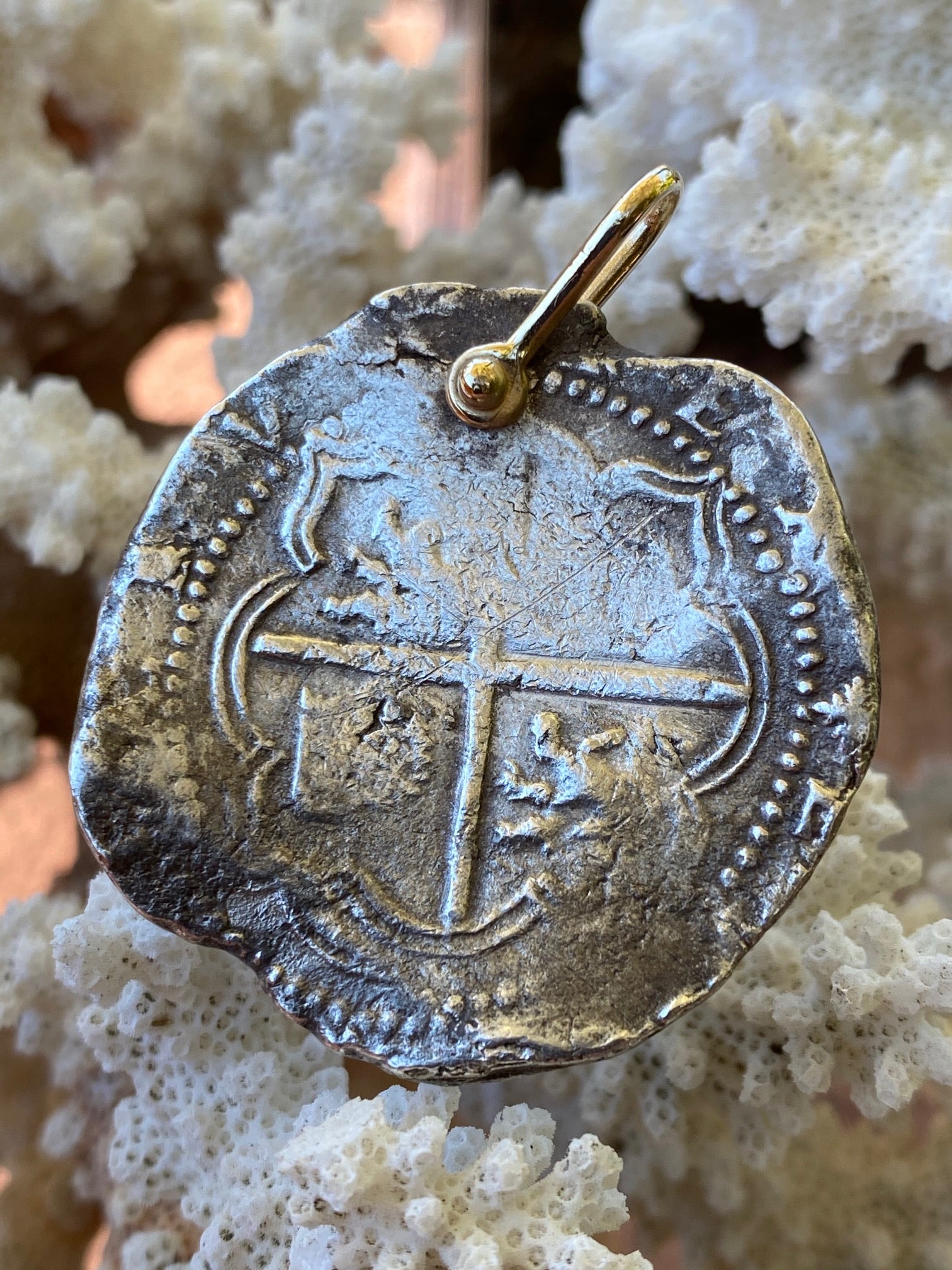 Atocha Jewelry - 2 Reale Silver Coin Pendant with Skull - Virtual Treasure  Chest