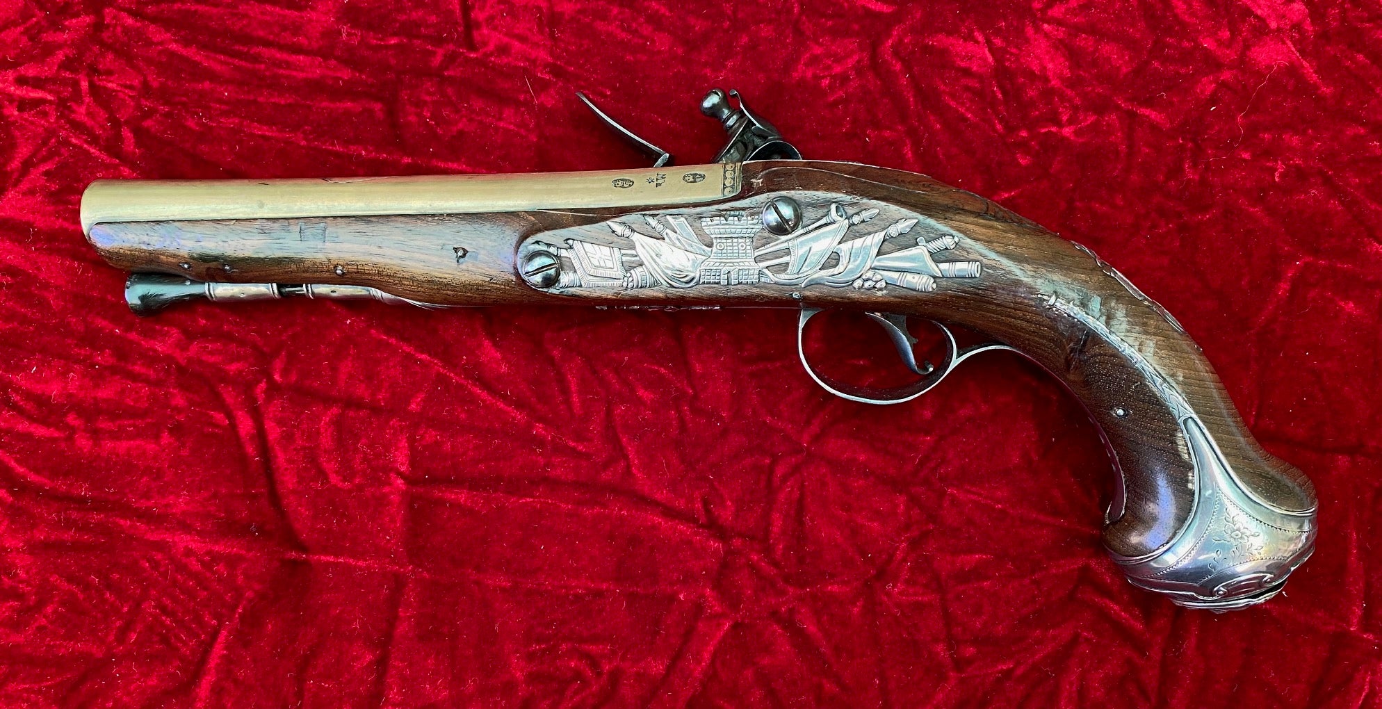 A Wonderful American Revolutionary War Period Silver Mounted Georgian –  Tortuga Trading
