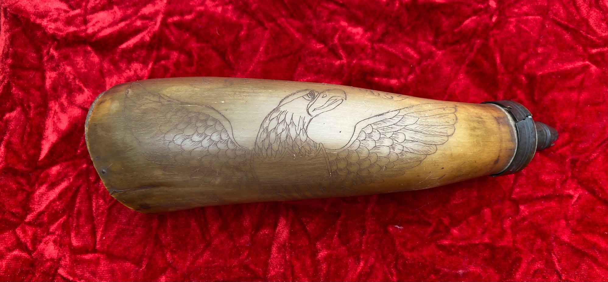 A Good Antique Civil War Period Engraved Powder Horn of Union 2nd Lieu –  Tortuga Trading