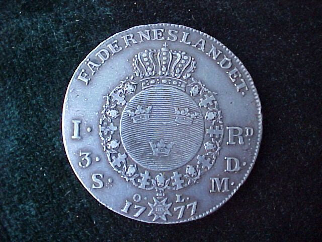 1777 Dated Silver CROWN GUSTAVUS III, #2025 Colonial Coins – Tortuga ...
